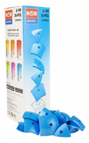 Geomag Kor Egg Covers - Blue - 26-Piece Creative Magnet Cover Addition Perspective: front
