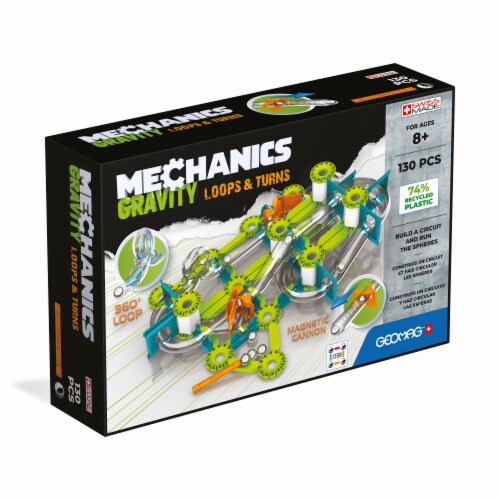 Geomag™ Mechanics Gravity Loops & Turns Building Toy Perspective: front