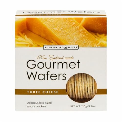 Rutherford & Meyer Three Cheese Gourmet Wafers Perspective: front