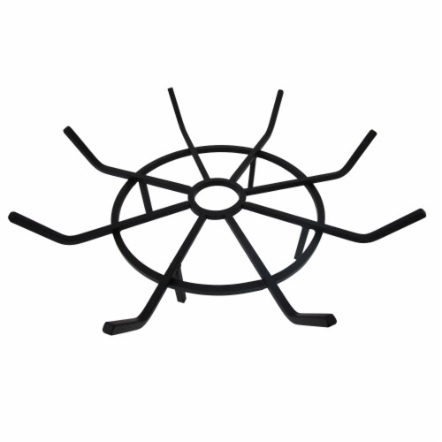 Pleasant Hearth Wagon Wheel Steel Wood Grate Perspective: front