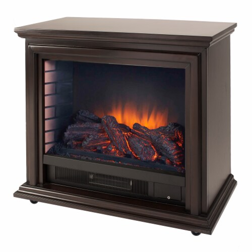Pleasant Hearth Sheridan Mobile Infared Fireplace - Espresso Perspective: front