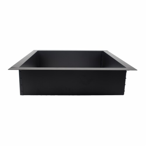 Pleasant Hearth Solid Steel Square Fire Ring - Black Perspective: front