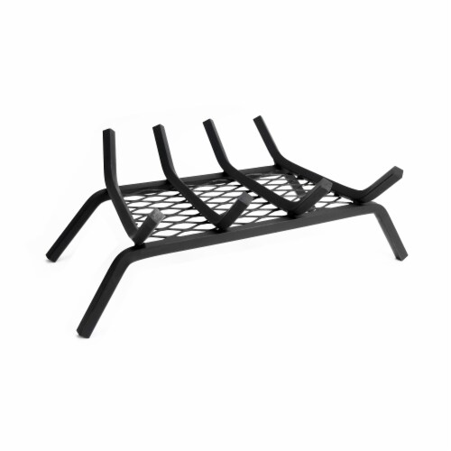 Pleasant Hearth Four Bar Steel Log Grate with Ember Retainer Perspective: front