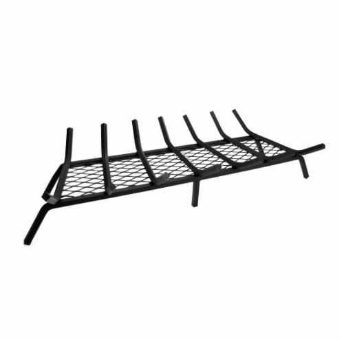 Pleasant Hearth Seven Bar Steel Log Grate with Ember Retainer Perspective: front