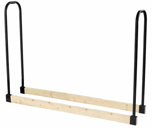 Pleasant Hearth Adjustable Log Rack -  Black Perspective: front