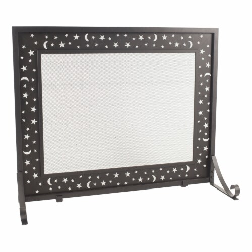 Pleasant Hearth Galactica Fireplace Screen Perspective: front
