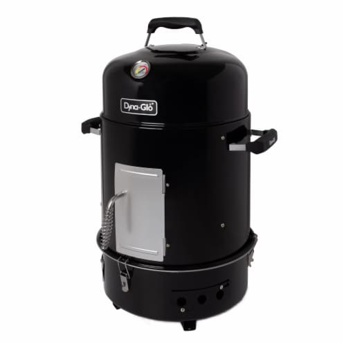 Dyna-Glo Compact Charcoal Bullet Smoker - High Gloss Black Perspective: front