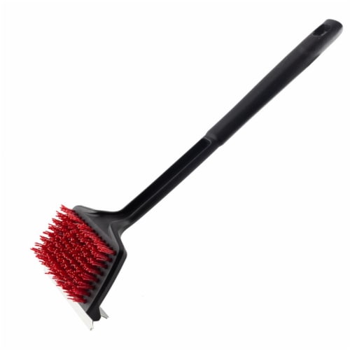 GHP Group DGLDG18RBN-D 18 in. Flat Top Grill Brush with Nylon Bristles &  Stainless Steel Scra, 1 - Foods Co.