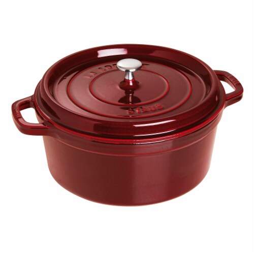 Staub Cast Iron 7-qt Round Cocotte - Grenadine, 7-qt - Fry's Food Stores