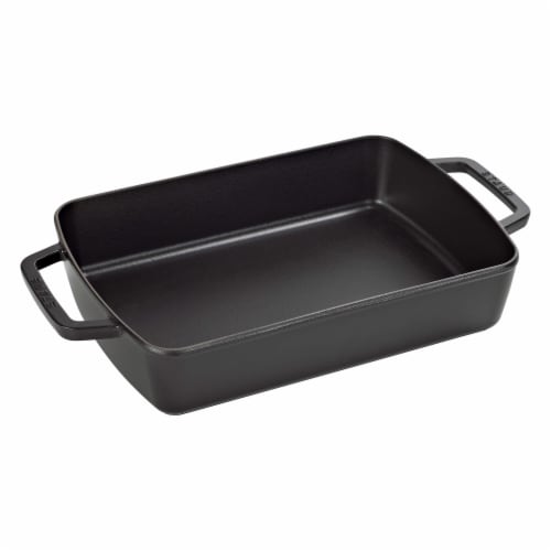 Staub Cast Iron 12 inch x 8 inch Roasting Pan Matte Black 12