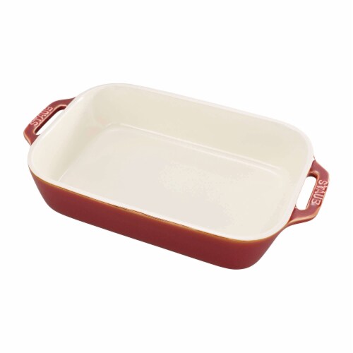 Staub Cherry Red Ceramic Rectangular Baking Dish 6.5 x 8.5