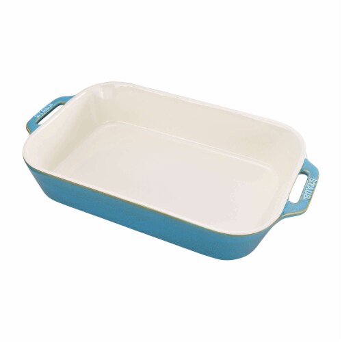 Staub Ceramic 13 inch x 9 inch Rectangular Baking Dish Rustic Turquoise 13 x 9 Smith s Food and Drug
