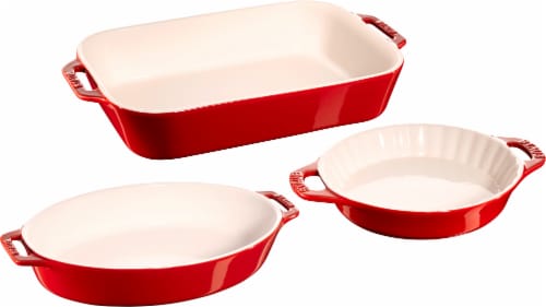Harris Teeter - Staub Ceramics 3-pc Mixed Baking Dish Set - Cherry, 3-pc