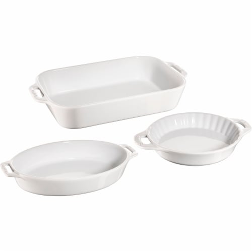 Staub Ceramics 3-pc Rectangular Baking Dish Set - Cherry 