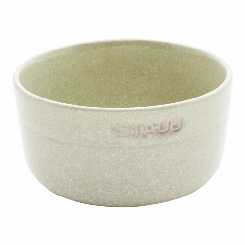 Staub Ceramic Dinnerware 4-pc 5-inch Cereal Bowl Set - White Truffle Perspective: front