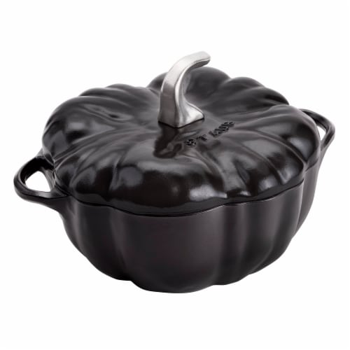 Staub cast iron 3 5 qt pumpkin cocotte with stainless steel knob