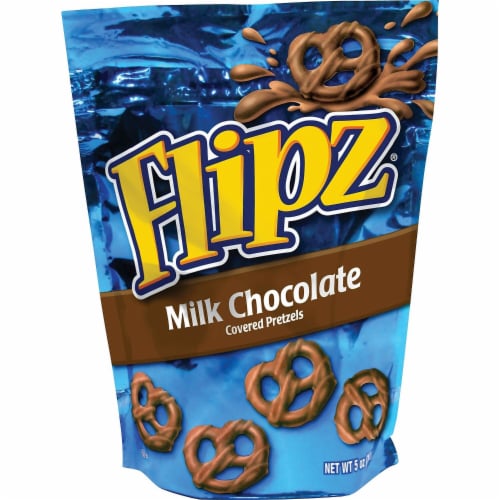 Flipz Milk Chocolate Covered Pretzel, 5 Ounce -- 6 per case. Perspective: front