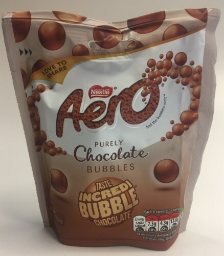 Nestle Aero Chocolate Bubbles Candy Perspective: front