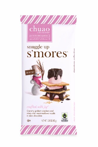 Chuao Chocolatier® Snuggle Up S'mores™ Dark Chocolate Bar Perspective: front