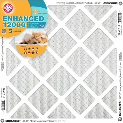 Arm and Hammer™ Enhanced 12000™ Allergen Air Filter Perspective: front