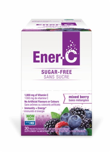 Ener-C Sugar Free Mixed Berry Packets 1000mg Perspective: front