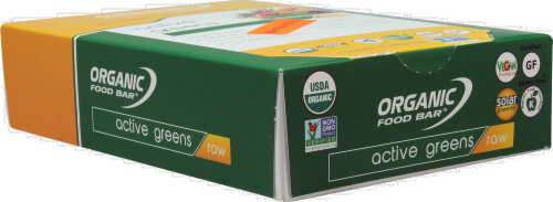 Organic Food Bar Raw Active Greens Perspective: front