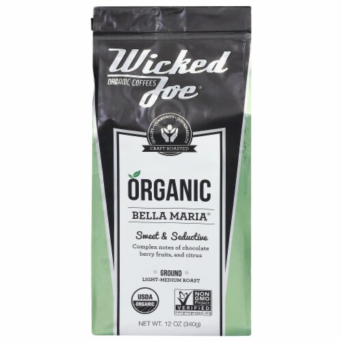 Wicked Joe® Organic Bella Maria® Light-Medium Roast Ground Coffee Perspective: front