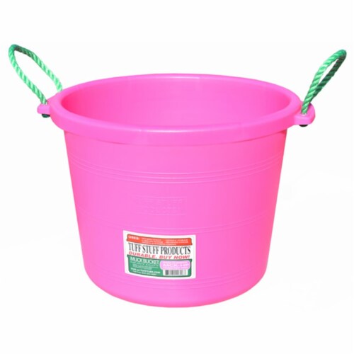 Tuff Stuff Products MCK70HP 70 qt. Muck Bucket, Hot Pink Perspective: front