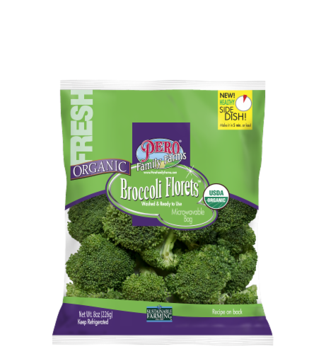 Pero® Family Farms Organic Broccoli Florets Perspective: front