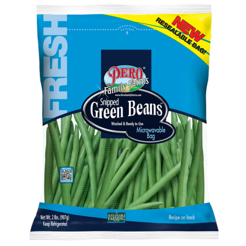 Pero Family Farms Snipped Green Beans Perspective: front