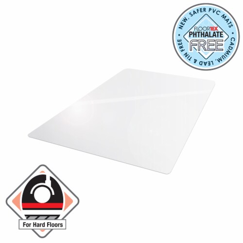 Advantagemat Vinyl Rectangular Chair Mat for Hard Floor - 50  x 73 Perspective: front