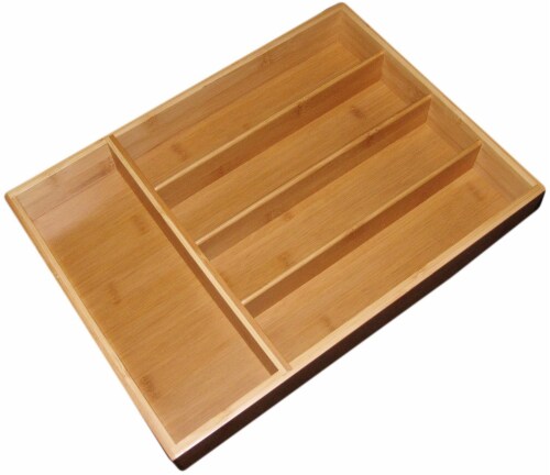 Totally Bamboo Cutlery Tray - Natural Perspective: front