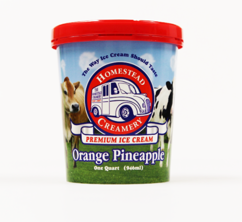 Homestead Creamery Orange Pineapple Ice Cream, 32 fl oz - Fry’s Food Stores