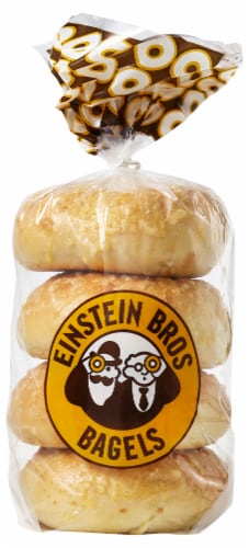 Einstein Bros Asiago Bagels Perspective: front