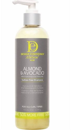 Design Essentials Almond & Avocado Sulfate-Free Shampoo Perspective: front