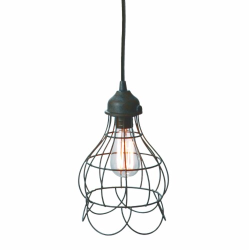 Wire 6'' Wide 1-Light Mini Pendant - Oil Rubbed Bronze, 1 Wire 6'' Wide 1-Light Mini Pendant - Oil Rubbed Bronze, 1