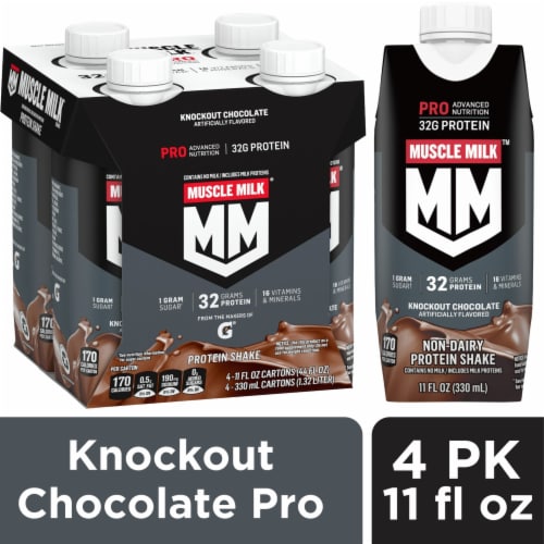 Muscle Milk® Pro Series Knockout Chocolate Non-Dairy Protein Shake Perspective: front