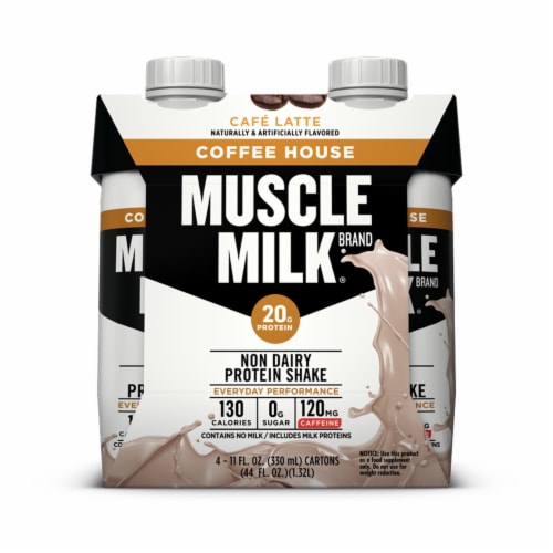 Muscle Milk Protein Shakes Coffee House Cafe Lattes Perspective: front