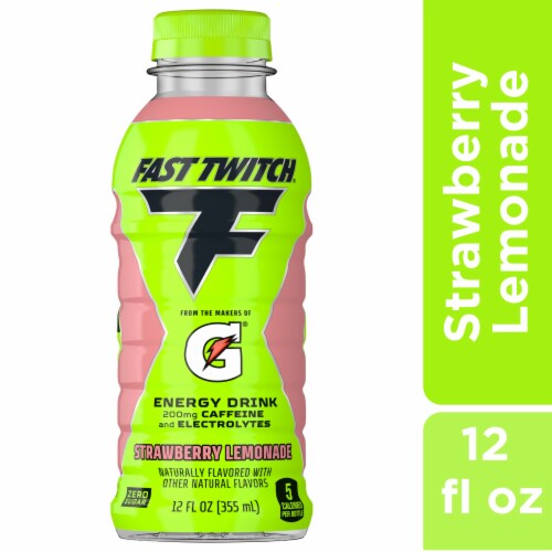 Fast Twitch Energy Drink by Gatorade® Strawberry Lemonade Perspective: front