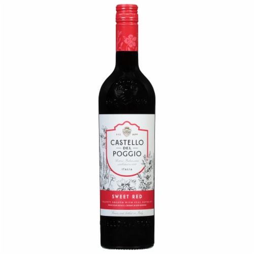 Castello Del Poggio Sweet Red Wine Perspective: front