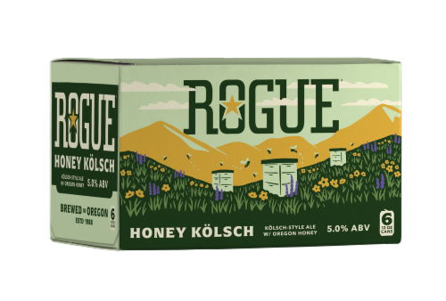 Rogue Honey Kolsch Craft Beer Perspective: front