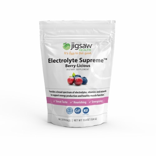 Jigsaw Health Electrolyte Supreme Berry-Licious Dietary Supplement Perspective: front