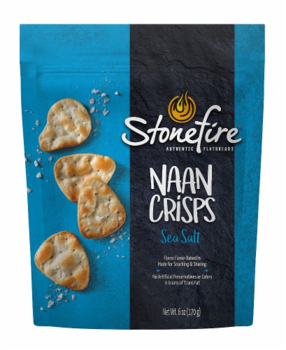 Stonefire® Sea Salt Naan Crisps Perspective: front