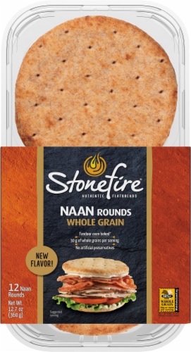 Stonefire® Whole Grain Naan Rounds Perspective: front