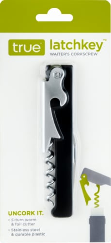 True Fabrications Latchkey Waiter's Corkscrew - Black Perspective: front