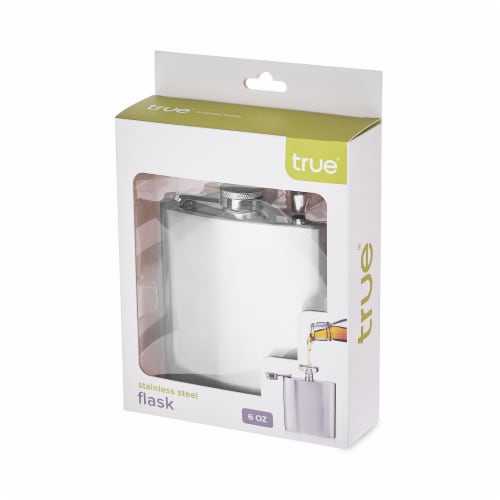 True Fabrications Stainless Steel Flask Perspective: front