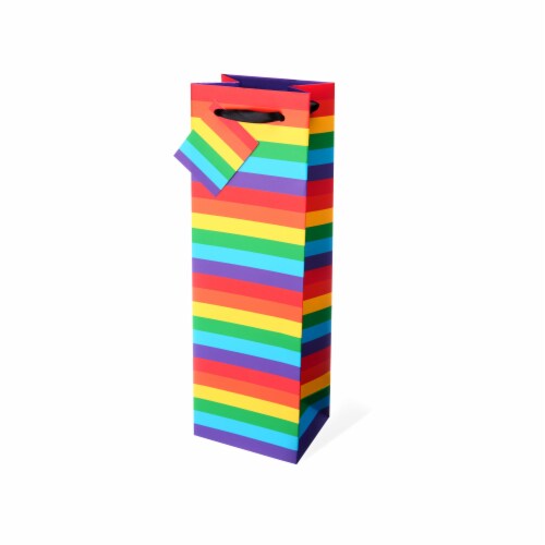Rainbow Single-bottle Wine Bag by Cakewalk Perspective: front