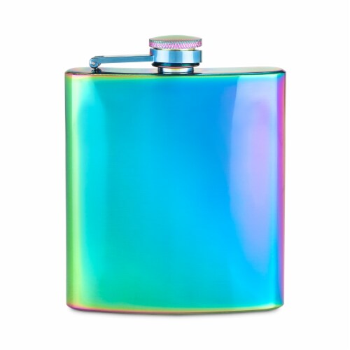 Mirage Iridescent Stainless Steel Flask by Blush® Perspective: front