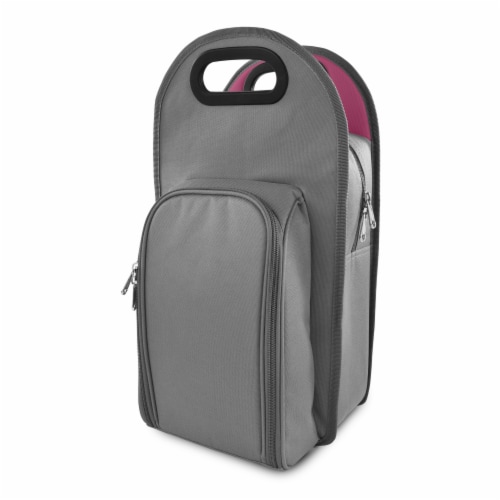 Grey Metropolitan 2-Bottle Tote Perspective: front