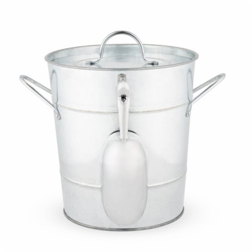 Twine Galvanized Metal Ice Bucket Perspective: front